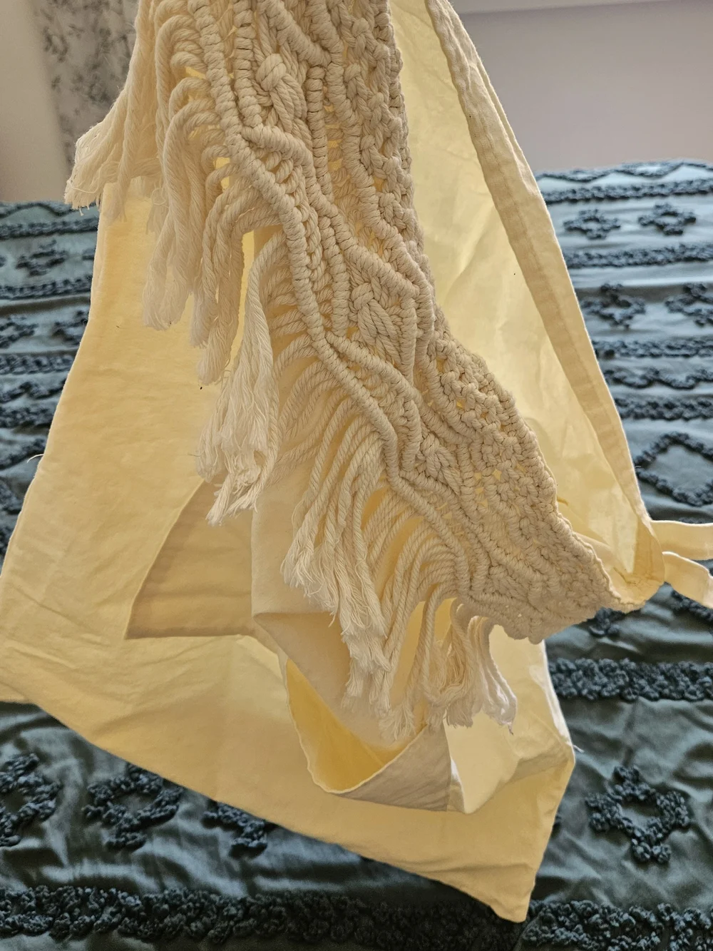 Bohemian Cotton Macrame Hanging Clothes Hamper